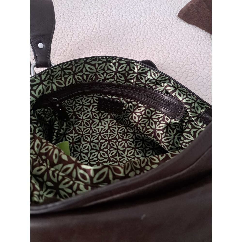 Sigrid Olsen Brown Leather Shoulder Bag Buckle Detail Satchel Handbag - Picture 7 of 8